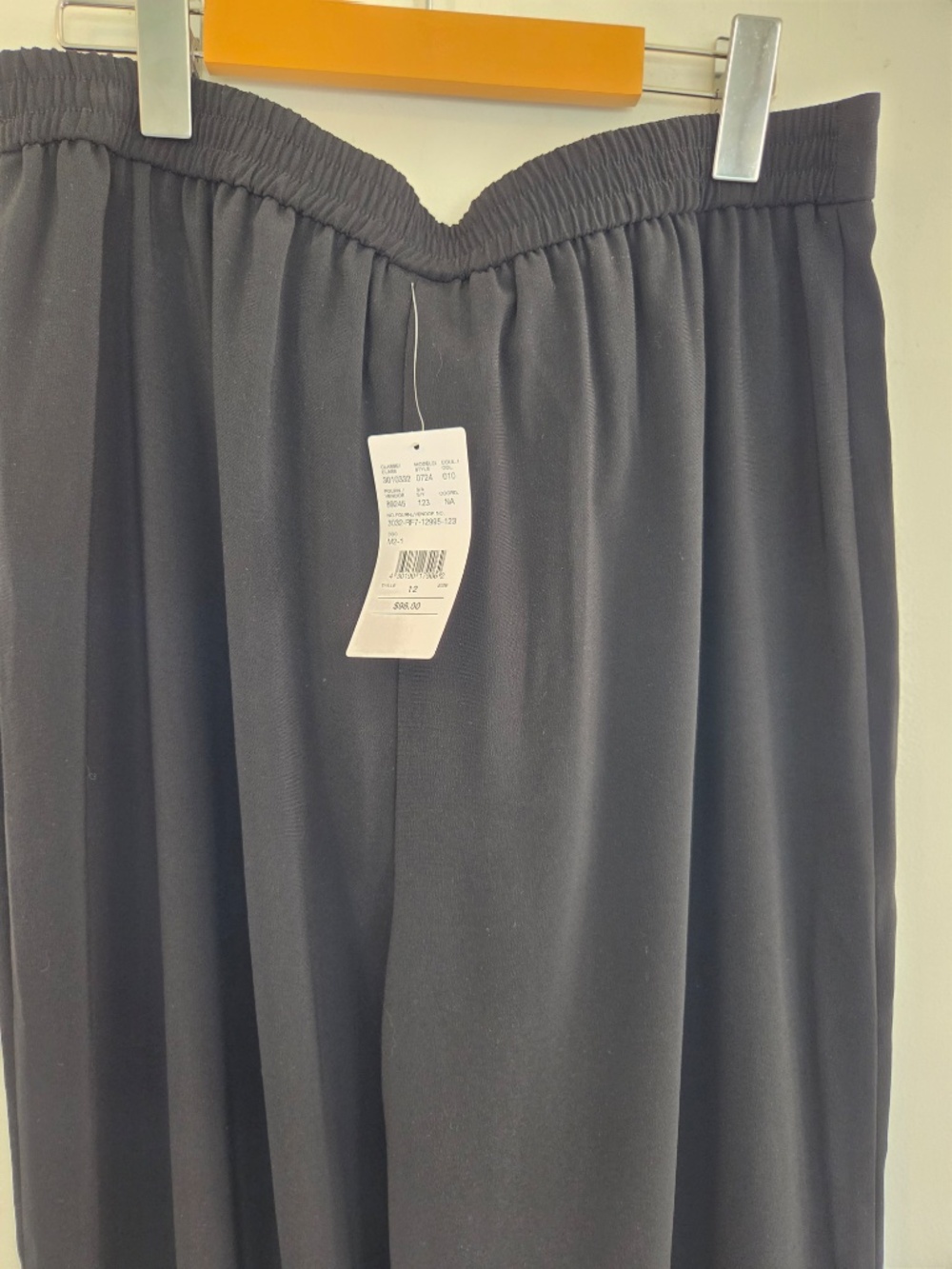 NWT Laura wide leg black trousers/pants women's 12 flat front corporate girlie - Picture 4 of 8